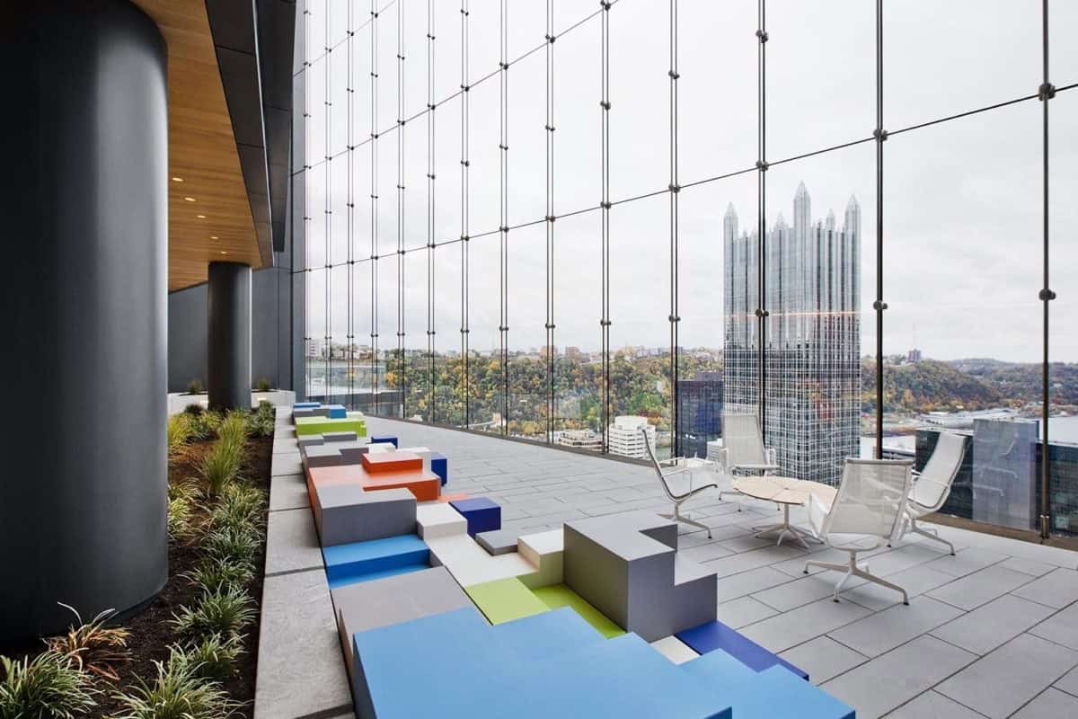 open office floor plans - add outdoor workspaces